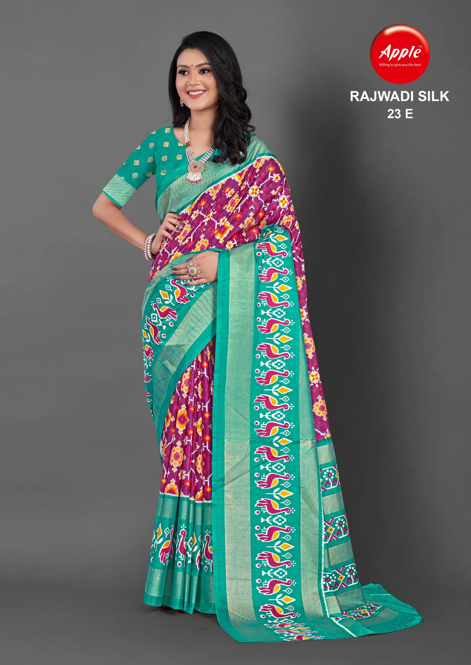 Rajwadi Silk 23 By Apple Printed Designer Silk Sarees Wholesale Clothing Suppliers In india
